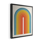Gradient Arch X Bright Rainbow Mid Century Modern Rainbow Framed Canvas Print Gallery Image 2
