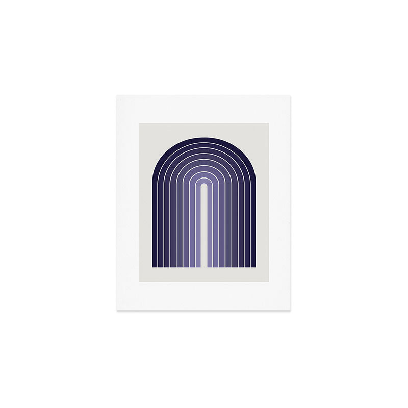 Gradient Arch XI Lavender Dusk Mid Century Modern Rainbow Art Print Gallery Image 1