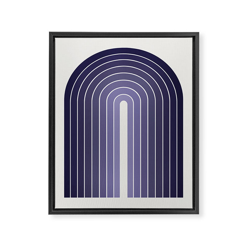 Gradient Arch XI Lavender Dusk Mid Century Modern Rainbow Framed Canvas Print Gallery Image 6