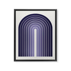 Gradient Arch XI Lavender Dusk Mid Century Modern Rainbow Framed Canvas Print Gallery Image 6