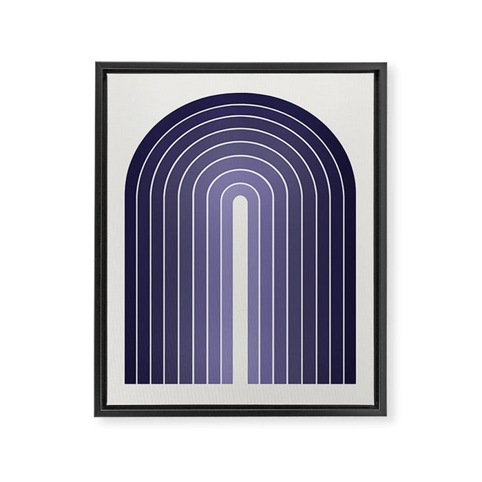 Gradient Arch XI Lavender Dusk Mid Century Modern Rainbow Framed Canvas Print Gallery Image 1