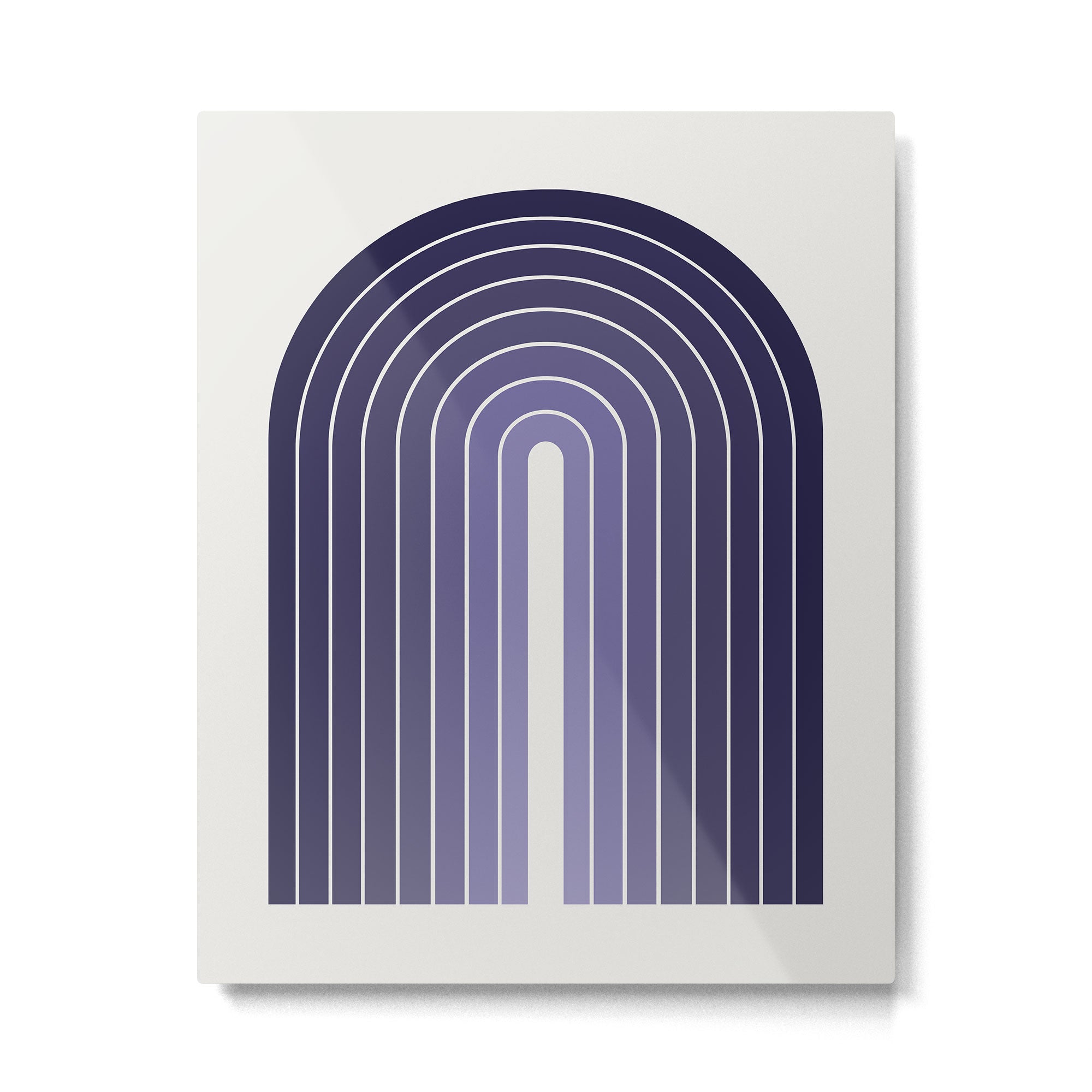 Gradient Arch XI Lavender Dusk Mid Century Modern Rainbow Metal Print Gallery Image 4