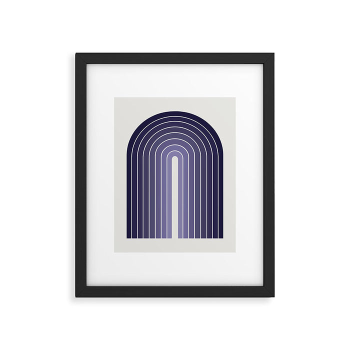 Gradient Arch XI Lavender Dusk Mid Century Modern Rainbow Framed Art Print Gallery Image 1