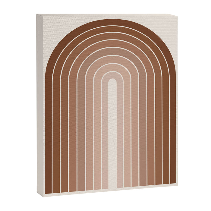 Gradient Arch XII Earthy Neutral Mid Century Modern Rainbow Canvas Print Gallery Image 1