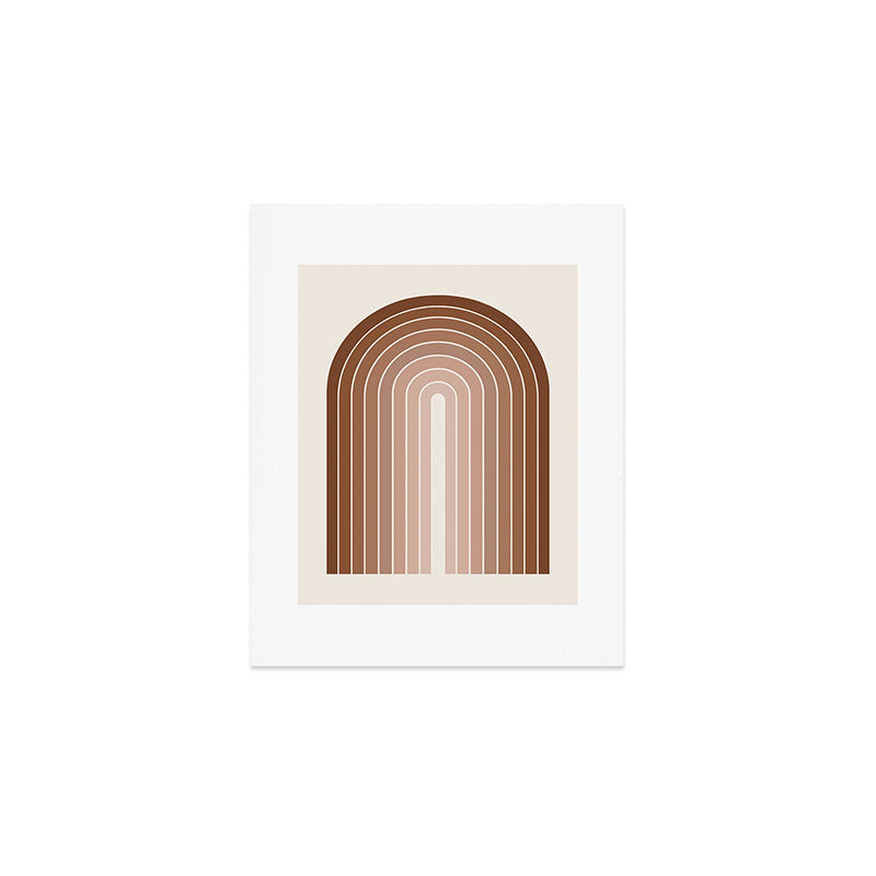 Gradient Arch XII Earthy Neutral Mid Century Modern Rainbow Art Print Gallery Image 1