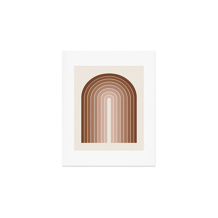 Gradient Arch XII Earthy Neutral Mid Century Modern Rainbow Art Print Gallery Image 1