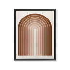 Gradient Arch XII Earthy Neutral Mid Century Modern Rainbow Framed Canvas Print Gallery Image 6
