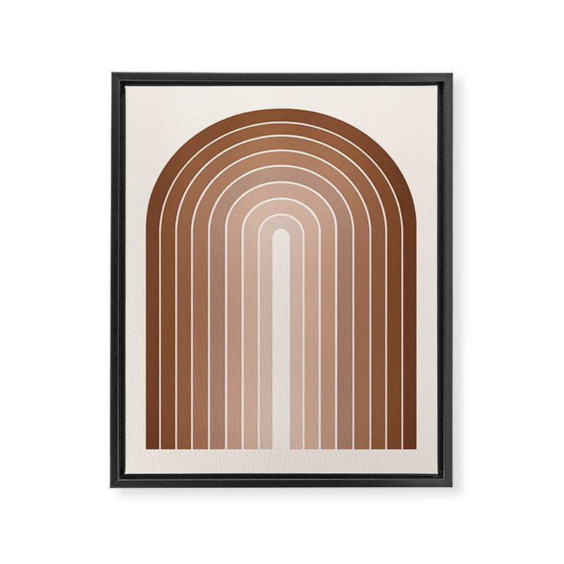 Gradient Arch XII Earthy Neutral Mid Century Modern Rainbow Framed Canvas Print Gallery Image 6