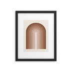Gradient Arch XII Earthy Neutral Mid Century Modern Rainbow Framed Art Print Gallery Image 5