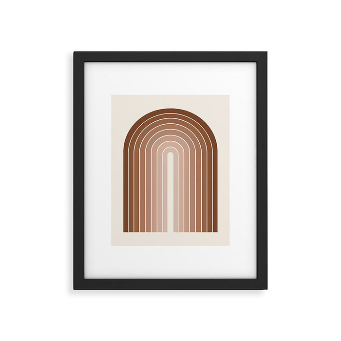 Gradient Arch XII Earthy Neutral Mid Century Modern Rainbow Framed Art Print Gallery Image 1