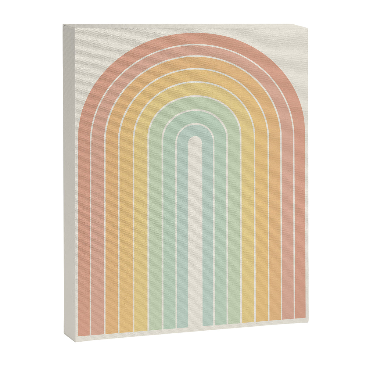 Gradient Arch XIV Pastel Mid Century Modern Rainbow Canvas Print Gallery Image 6