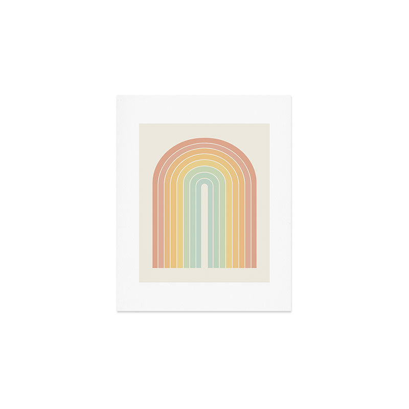 Gradient Arch XIV Pastel Mid Century Modern Rainbow Art Print Gallery Image 1