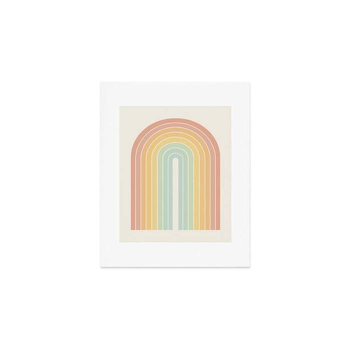 Gradient Arch XIV Pastel Mid Century Modern Rainbow Art Print Gallery Image 1