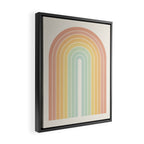 Gradient Arch XIV Pastel Mid Century Modern Rainbow Framed Canvas Print Gallery Image 2