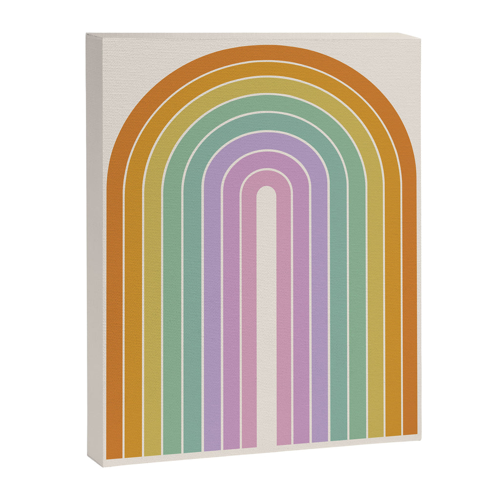 Gradient Arch XV Tropical Mid Century Modern Rainbow Canvas Print Gallery Image 6