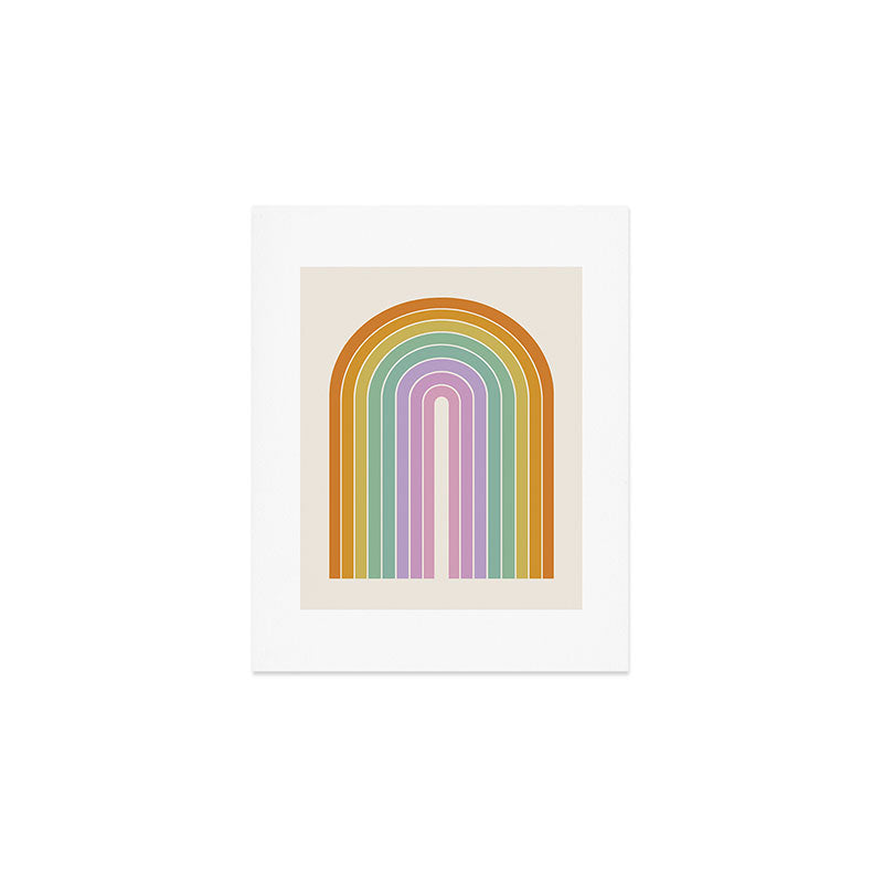 Gradient Arch XV Tropical Mid Century Modern Rainbow Art Print Gallery Image 1