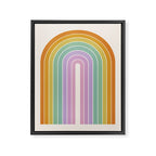 Gradient Arch XV Tropical Mid Century Modern Rainbow Framed Canvas Print Gallery Image 6