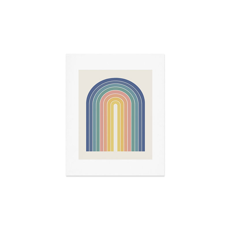 Gradient Arch XX Retro Mid Century Modern Rainbow Art Print Gallery Image 1