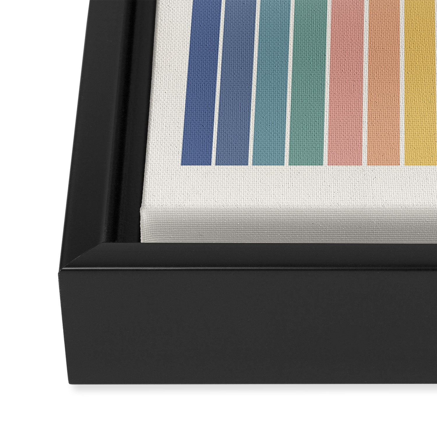Gradient Arch XX Retro Mid Century Modern Rainbow Framed Canvas Print Gallery Image 3