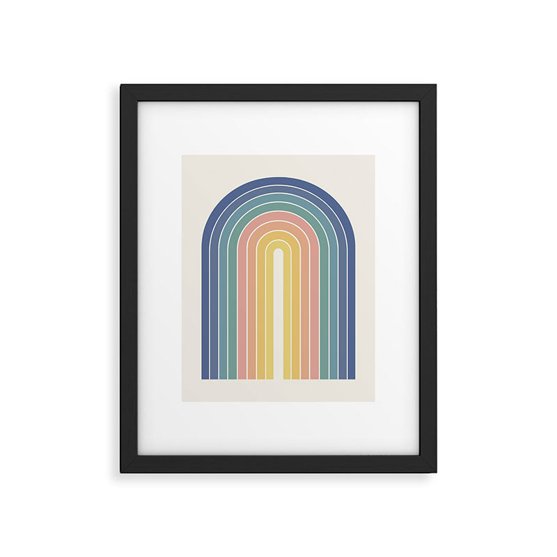 Gradient Arch XX Retro Mid Century Modern Rainbow Framed Art Print Gallery Image 5