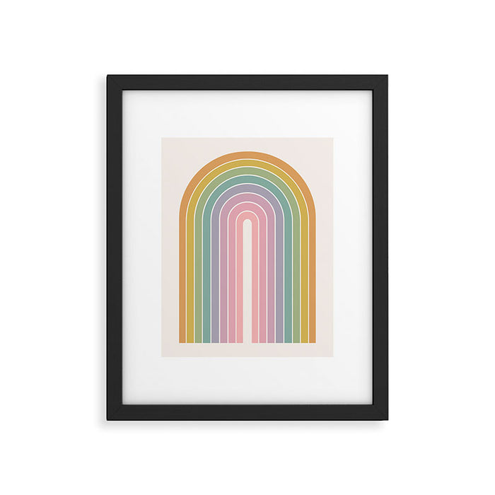 Gradient Arch XXI Tropical Mid Century Modern Rainbow Framed Art Print Gallery Image 1