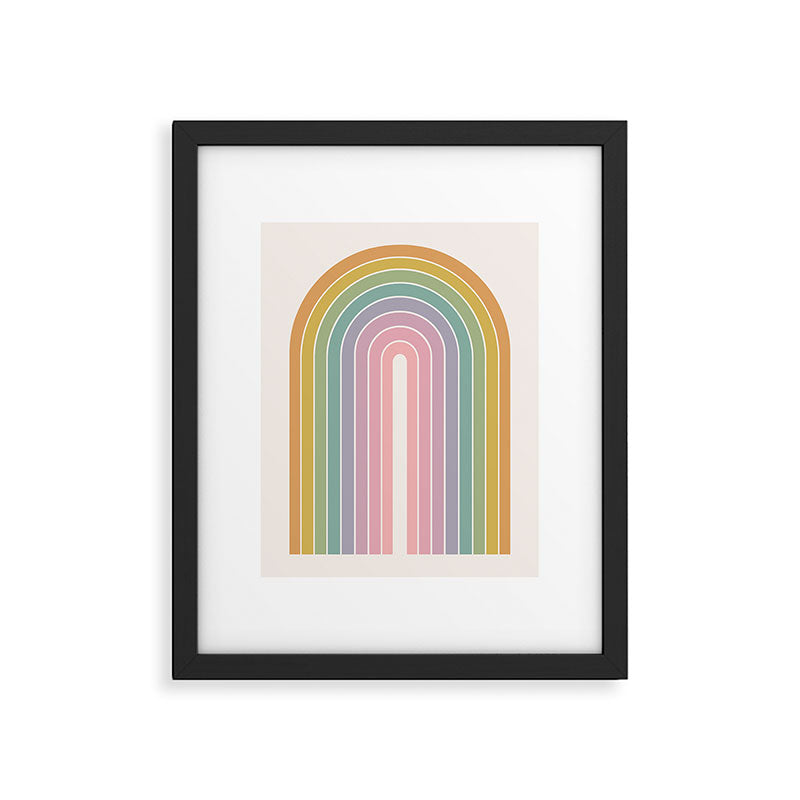 Gradient Arch XXI Tropical Mid Century Modern Rainbow Framed Art Print Gallery Image 6