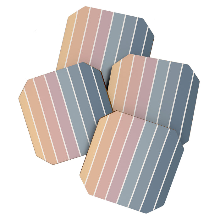 Gradient Arch XXII Sunrise Mid Century Modern Rainbow Coaster Gallery Image 1