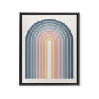Gradient Arch XXII Sunrise Mid Century Modern Rainbow Framed Canvas Print Gallery Image 6