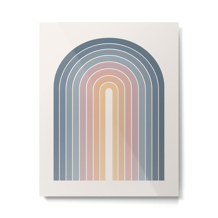 Gradient Arch XXII Sunrise Mid Century Modern Rainbow Metal Print Gallery Image 1