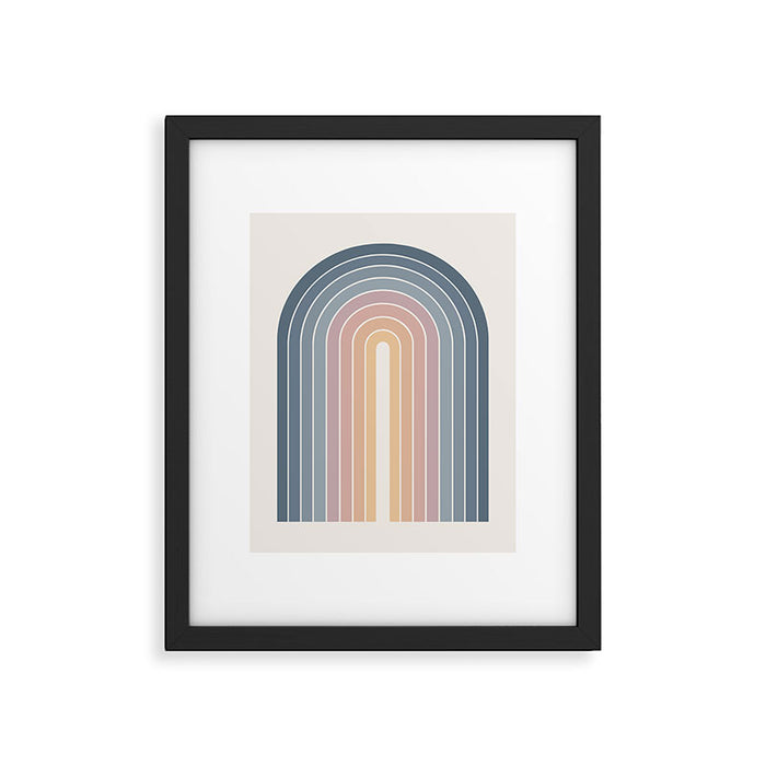 Gradient Arch XXII Sunrise Mid Century Modern Rainbow Framed Art Print Gallery Image 1