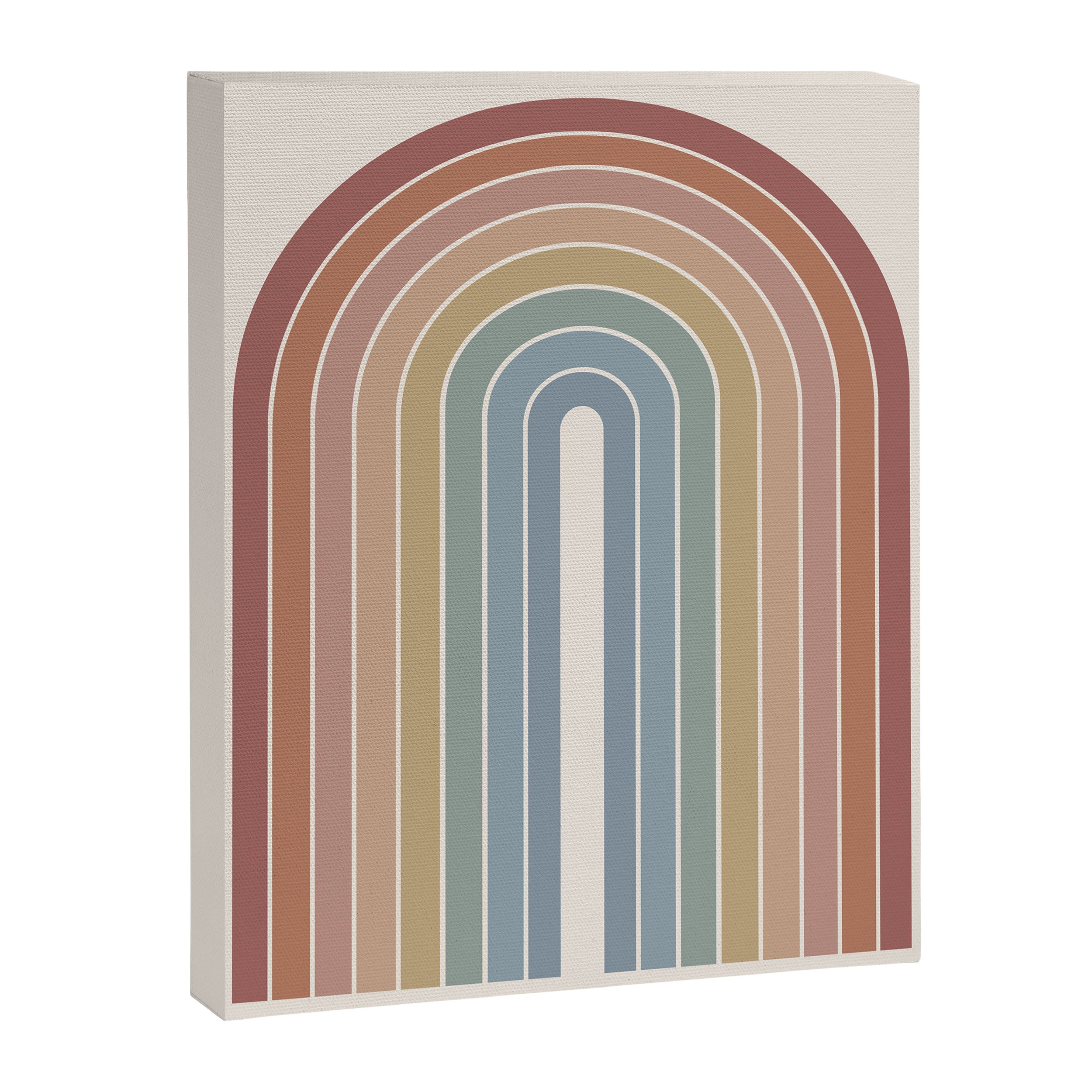 Gradient Arch XXIV Earthy Mid Century Modern Rainbow Canvas Print Gallery Image 6
