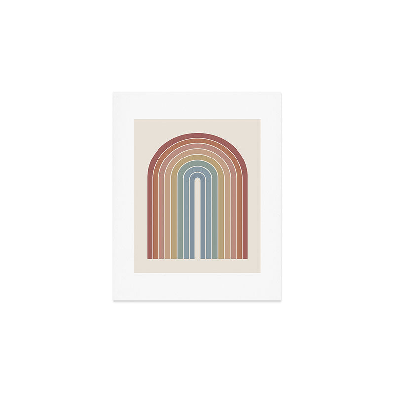 Gradient Arch XXIV Earthy Mid Century Modern Rainbow Art Print Gallery Image 1