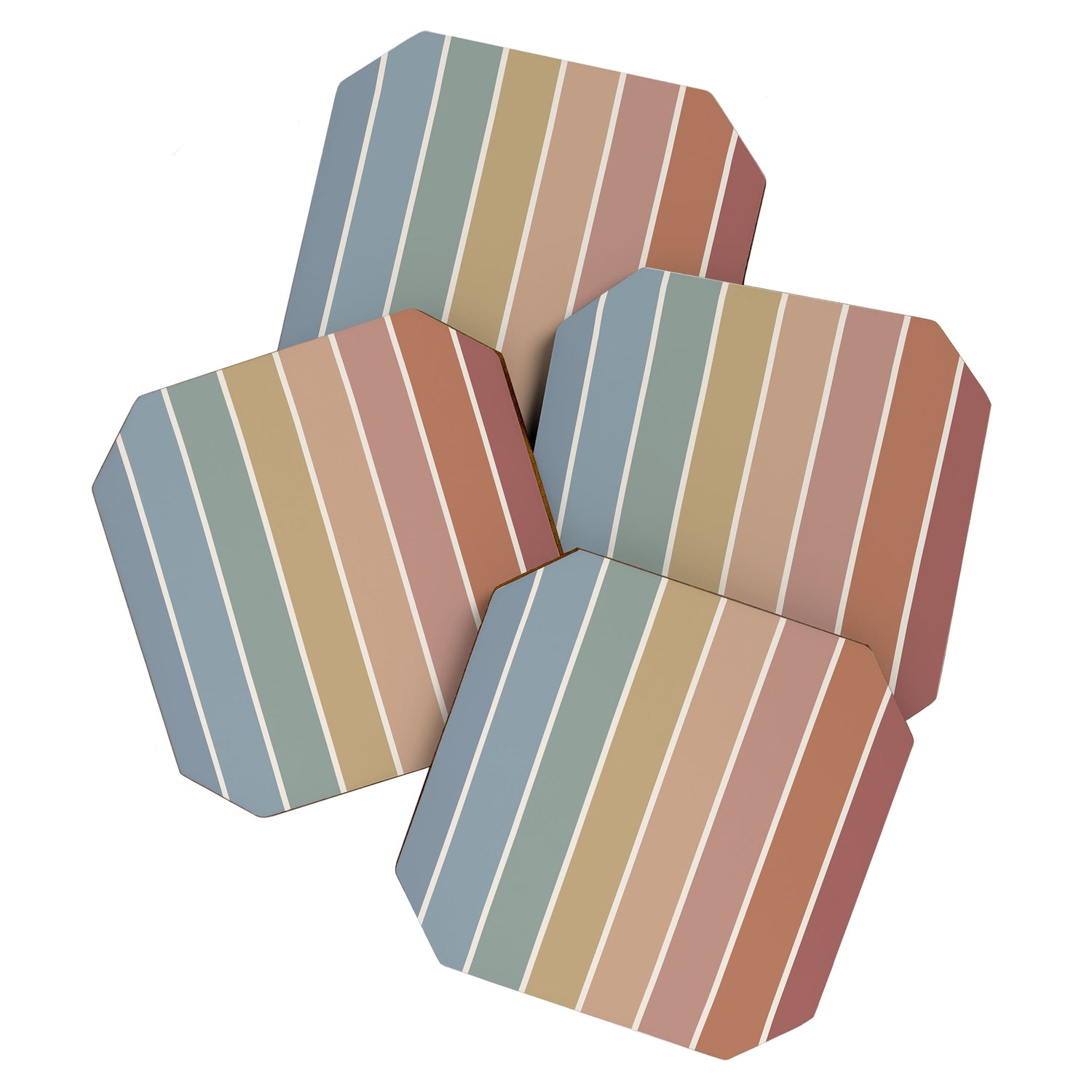 Gradient Arch XXIV Earthy Mid Century Modern Rainbow Coaster Gallery Image 1