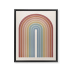 Gradient Arch XXIV Earthy Mid Century Modern Rainbow Framed Canvas Print Gallery Image 6