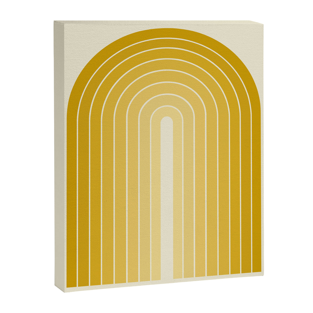 Gradient Arch XXV Gold Sunshine Mid Century Modern Rainbow Canvas Print Gallery Image 6