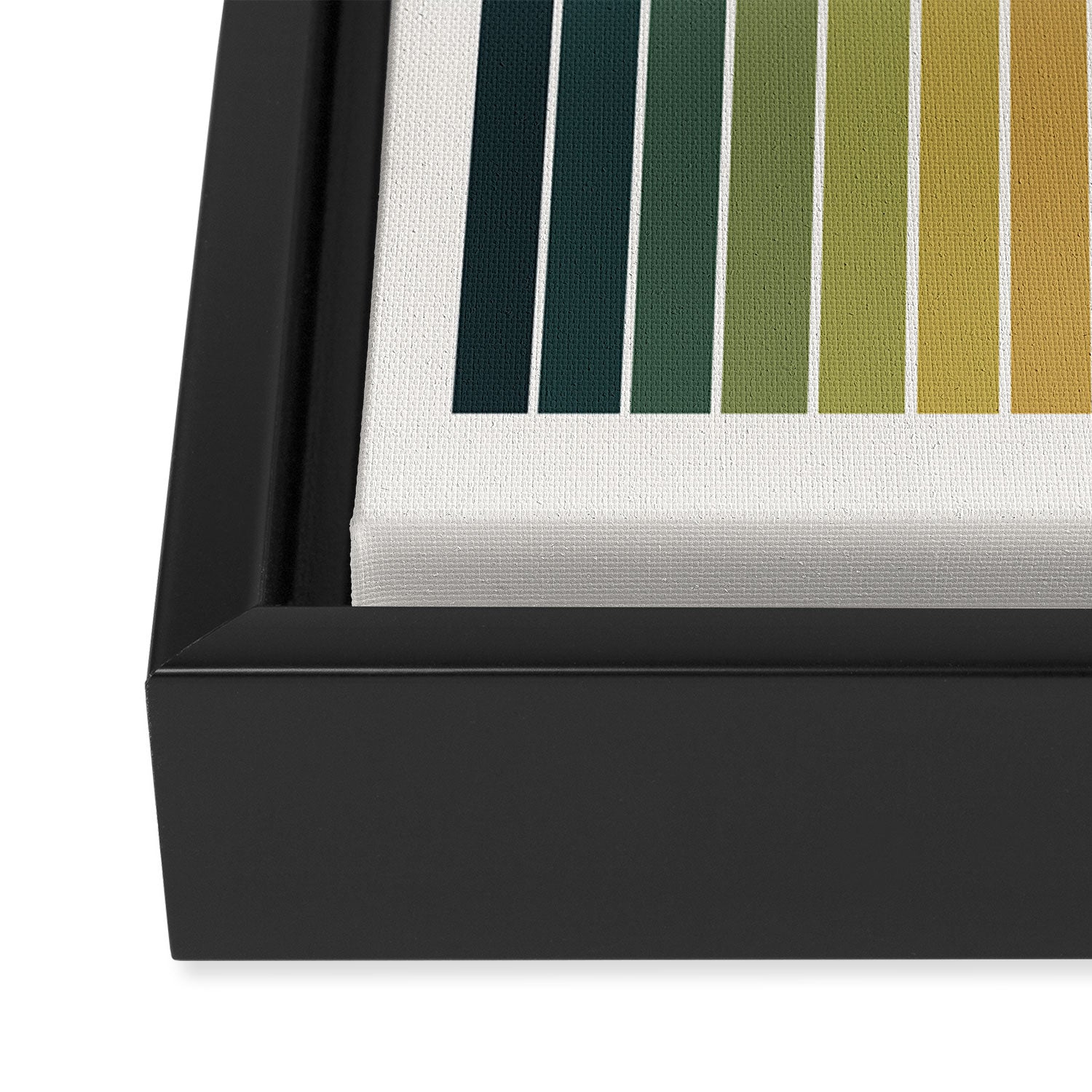 Gradient Arch XXVI Green Tones Mid Century Modern Rainbow Framed Canvas Print Gallery Image 3
