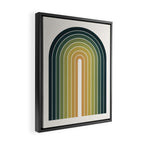 Gradient Arch XXVI Green Tones Mid Century Modern Rainbow Framed Canvas Print Gallery Image 2