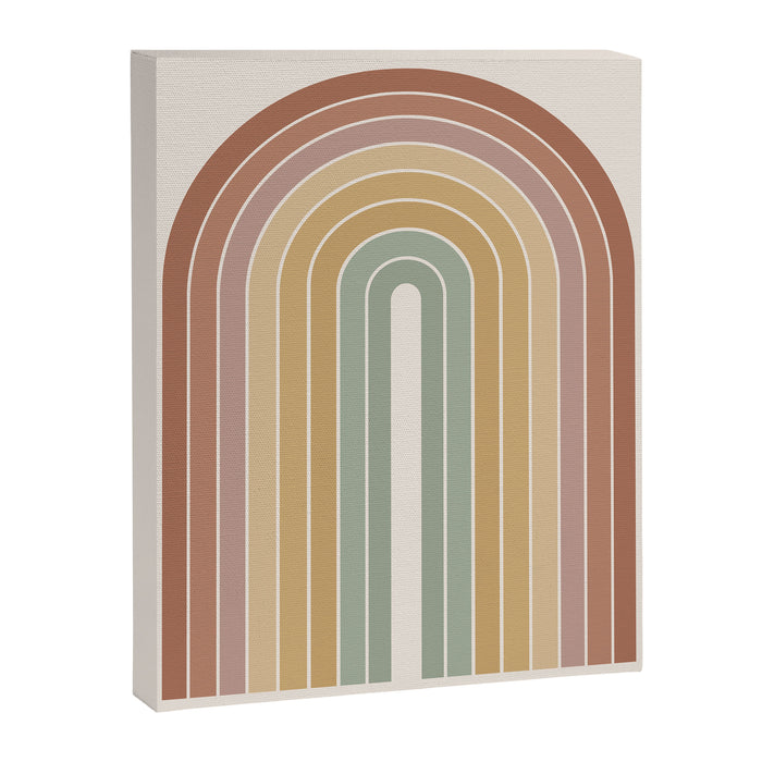 Gradient Arch XXVII Earthy Mid Century Modern Rainbow Canvas Print Gallery Image 1
