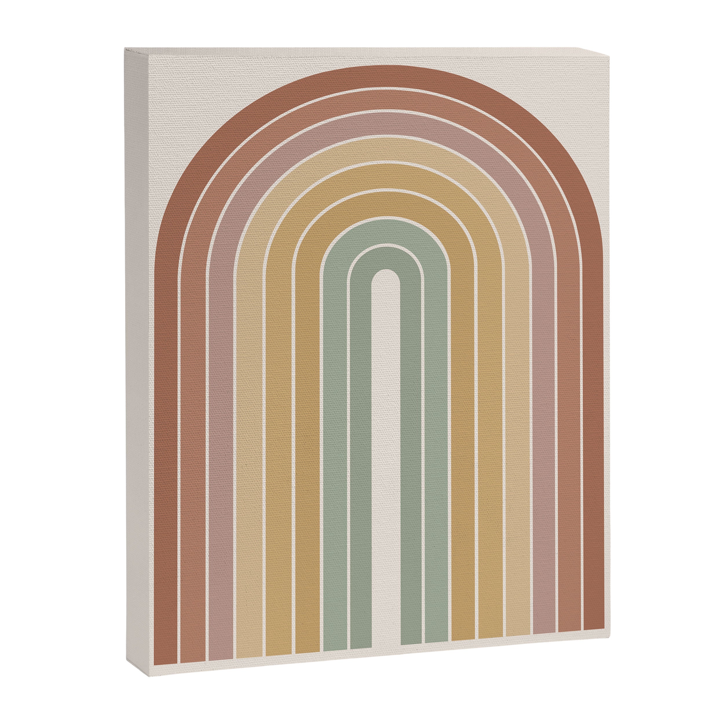 Gradient Arch XXVII Earthy Mid Century Modern Rainbow Canvas Print Gallery Image 6