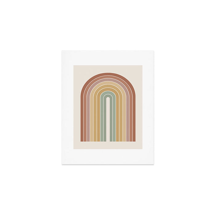 Gradient Arch XXVII Earthy Mid Century Modern Rainbow Art Print Gallery Image 1
