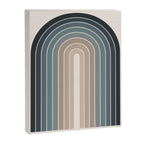 Gradient Arch XXVIII Earthy Blue Mid Century Modern Rainbow Canvas Print Gallery Image 6