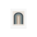 Gradient Arch XXVIII Earthy Blue Mid Century Modern Rainbow Art Print Gallery Image 1