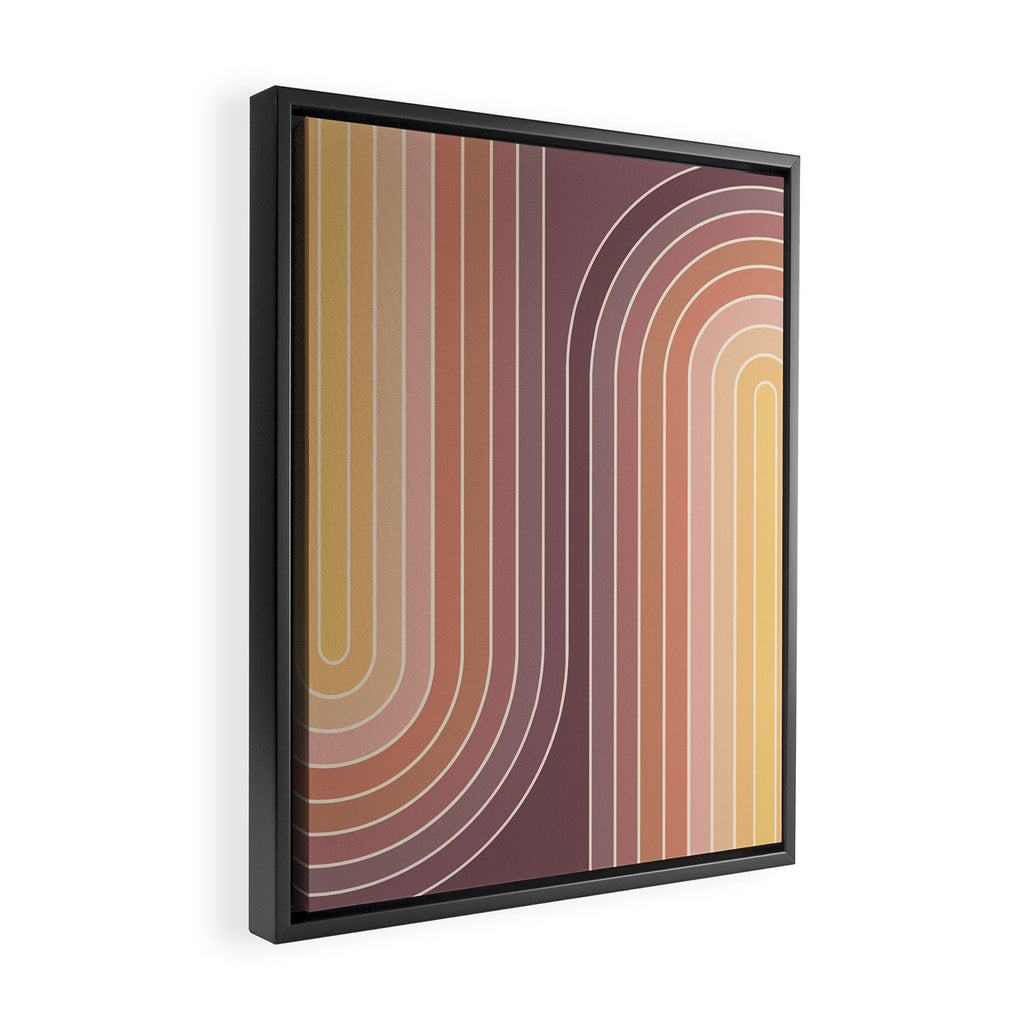 Gradient Curvature I Framed Canvas Print Gallery Image 2