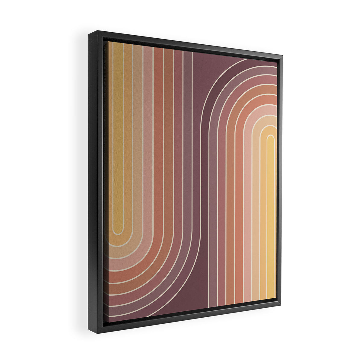 Gradient Curvature I Framed Canvas Print Gallery Image 2