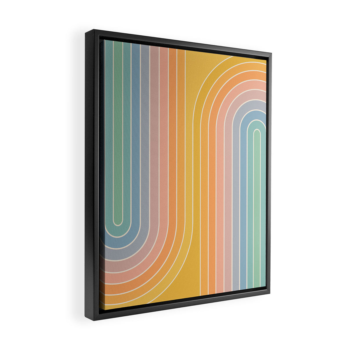 Gradient Curvature III Framed Canvas Print Gallery Image 2