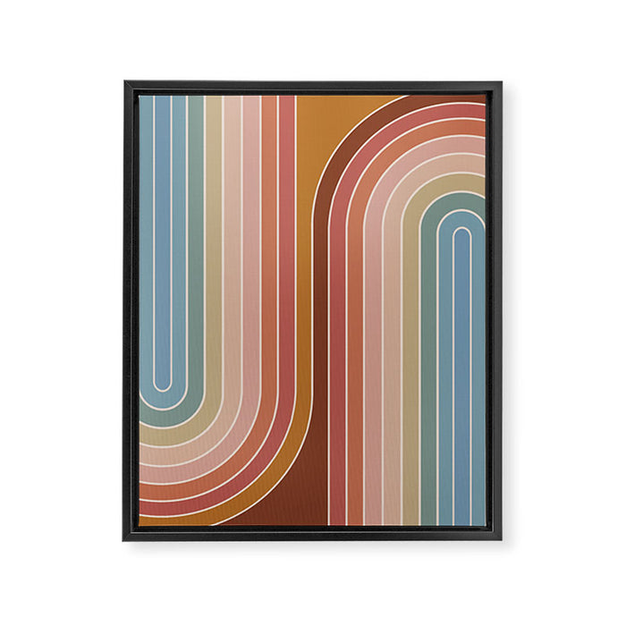 Gradient Curvature IX Framed Canvas Print Gallery Image 1
