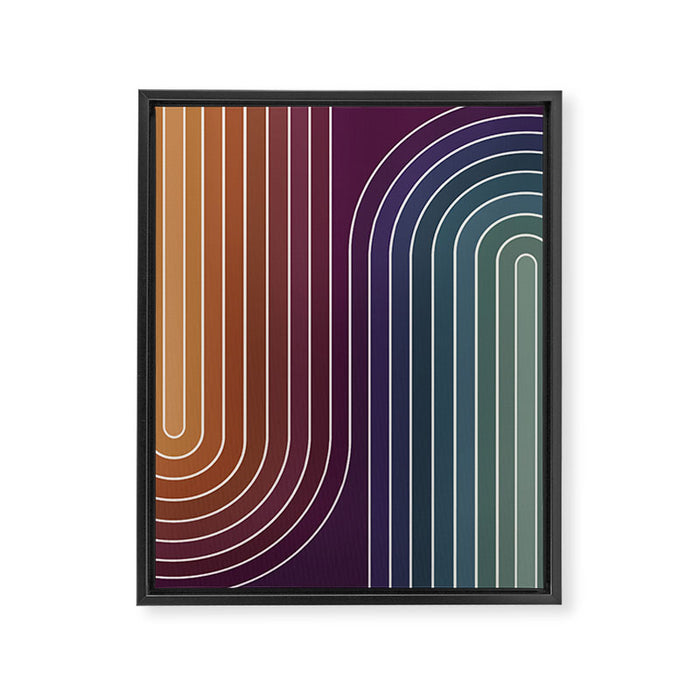 Gradient Curvature X Framed Canvas Print Gallery Image 1