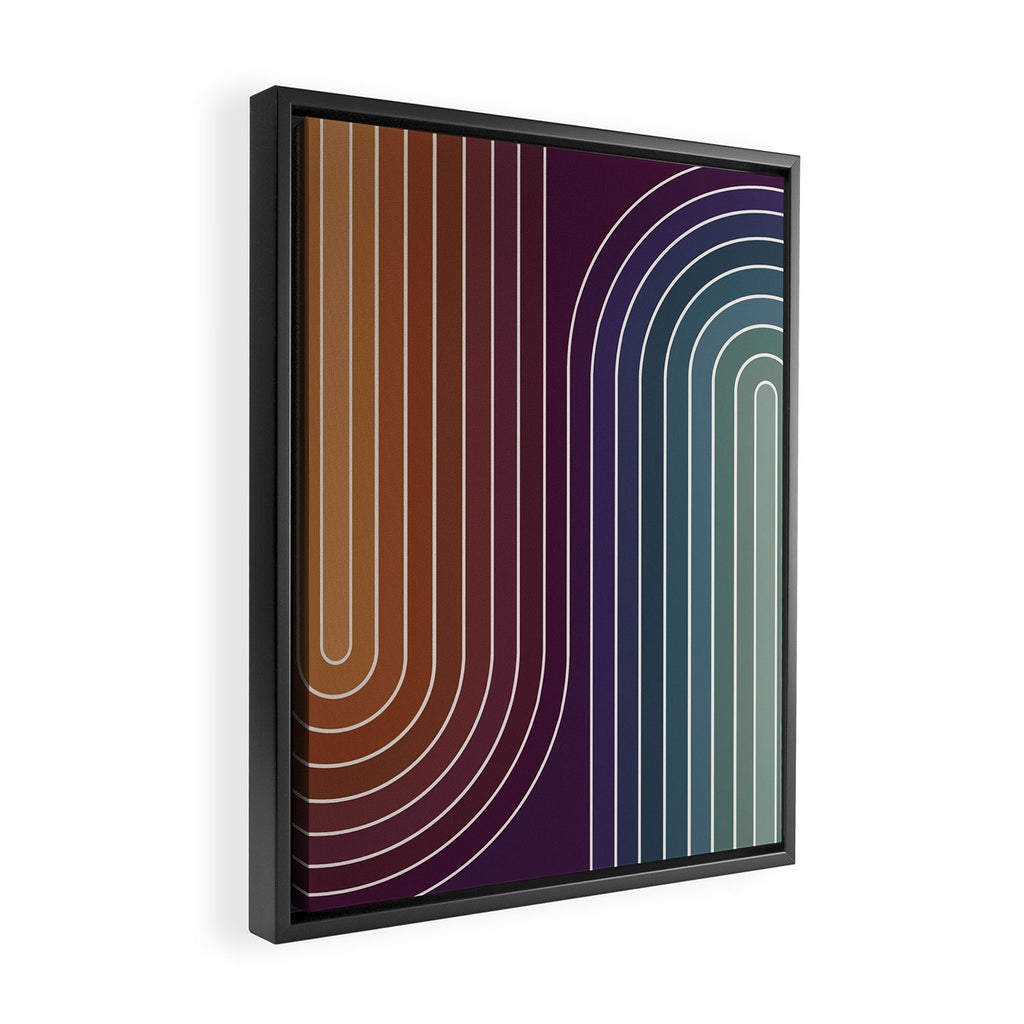Gradient Curvature X Framed Canvas Print Gallery Image 2
