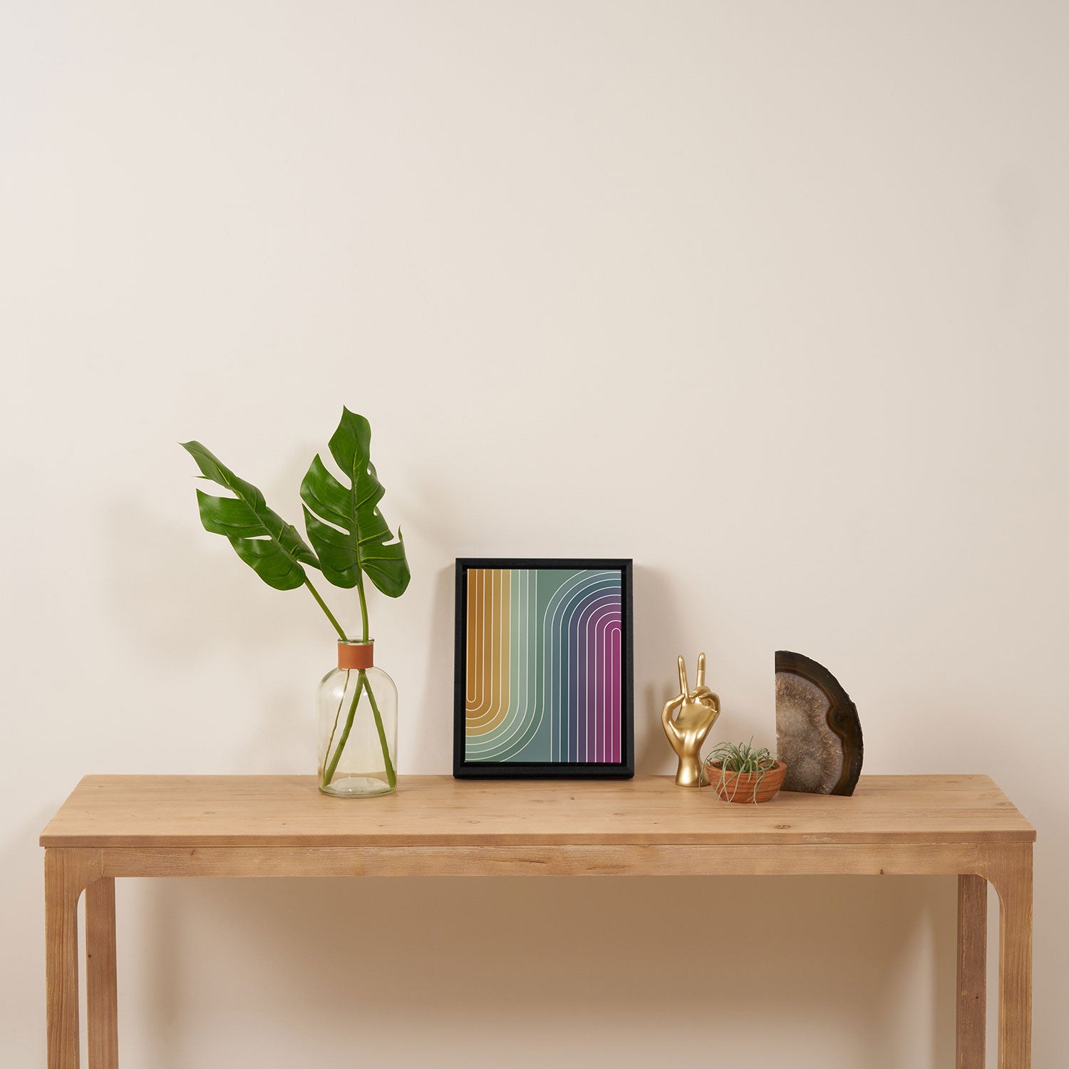 Gradient Curvature XI Framed Canvas Print Gallery Image 4