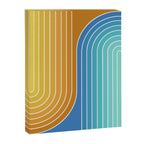 Gradient Curvature XII Beachy Blue and Orange Canvas Print Gallery Image 6